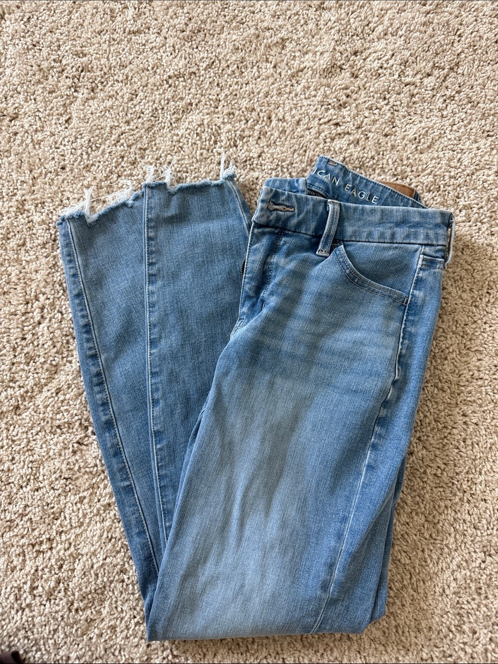 American Eagle Outfitters Light Wash Wide Leg Jeans